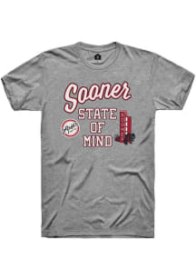 Rally Norman Grey Louies Sooner State of Mind Short Sleeve Fashion T Shirt