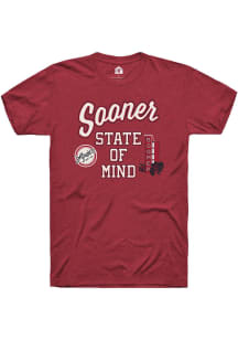 Louie's Grill and Bar Crimson Sooner State of Mind Short Sleeve T-Shirt