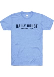 Rally House Light Blue Employee Tees Short Sleeve Fashion T Shirt
