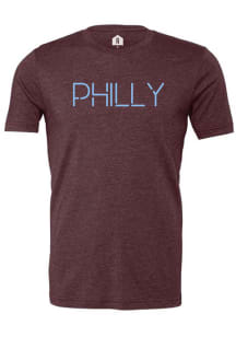 Rally Philadelphia Maroon Disconnect Short Sleeve Fashion T Shirt