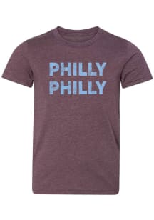 Rally Philadelphia Youth Maroon Philly Philly Short Sleeve T-Shirt
