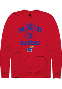 Charlie McCarthy  Kansas Jayhawks Red Rally NIL Sport Icon Long Sleeve T Shirt