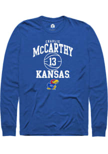 Charlie McCarthy  Kansas Jayhawks Blue Rally NIL Sport Icon Long Sleeve T Shirt