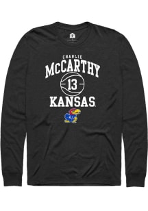 Charlie McCarthy  Kansas Jayhawks Black Rally NIL Sport Icon Long Sleeve T Shirt