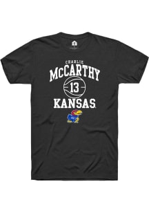 Charlie McCarthy  Kansas Jayhawks Black Rally NIL Sport Icon Short Sleeve T Shirt