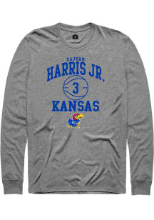 Dajuan Harris Jr  Kansas Jayhawks Grey Rally NIL Sport Icon Long Sleeve T Shirt