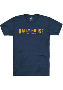 Rally House Navy Blue Employee Tees Short Sleeve Fashion T Shirt