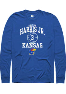 Dajuan Harris Jr  Kansas Jayhawks Blue Rally NIL Sport Icon Long Sleeve T Shirt