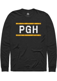 Rally Pittsburgh Black Block PGH Long Sleeve Fashion T Shirt