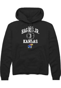 Dajuan Harris Jr  Rally Kansas Jayhawks Mens Black NIL Sport Icon Long Sleeve Hoodie