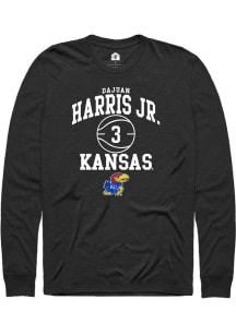 Dajuan Harris Jr  Kansas Jayhawks Black Rally NIL Sport Icon Long Sleeve T Shirt