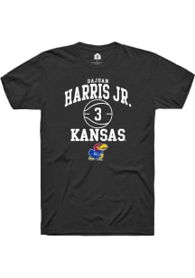 Dajuan Harris Jr  Kansas Jayhawks Black Rally NIL Sport Icon Short Sleeve T Shirt