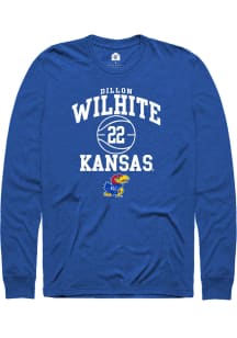Dillon Wilhite  Kansas Jayhawks Blue Rally NIL Sport Icon Long Sleeve T Shirt