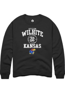Dillon Wilhite  Rally Kansas Jayhawks Mens Black NIL Sport Icon Long Sleeve Crew Sweatshirt