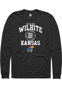 Dillon Wilhite  Kansas Jayhawks Black Rally NIL Sport Icon Long Sleeve T Shirt