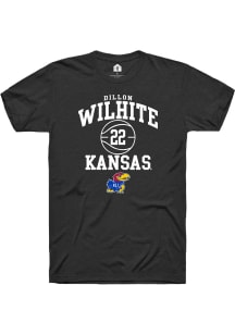 Dillon Wilhite  Kansas Jayhawks Black Rally NIL Sport Icon Short Sleeve T Shirt
