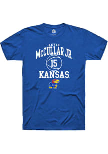 Kevin McCullar Jr  Kansas Jayhawks Blue Rally NIL Sport Icon Short Sleeve T Shirt