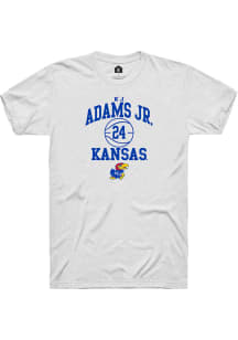 KJ Adams Jr  Kansas Jayhawks White Rally NIL Sport Icon Short Sleeve T Shirt