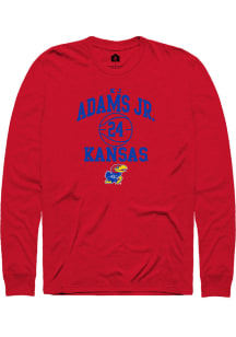 KJ Adams Jr  Kansas Jayhawks Red Rally NIL Sport Icon Long Sleeve T Shirt