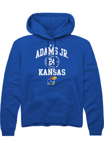KJ Adams Jr  Rally Kansas Jayhawks Mens Blue NIL Sport Icon Long Sleeve Hoodie