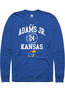 KJ Adams Jr  Kansas Jayhawks Blue Rally NIL Sport Icon Long Sleeve T Shirt