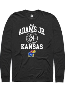KJ Adams Jr  Kansas Jayhawks Black Rally NIL Sport Icon Long Sleeve T Shirt