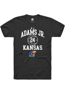 KJ Adams Jr  Kansas Jayhawks Black Rally NIL Sport Icon Short Sleeve T Shirt