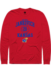 Michael Jankovich  Kansas Jayhawks Red Rally NIL Sport Icon Long Sleeve T Shirt