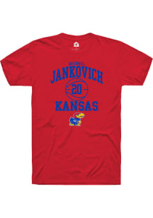 Michael Jankovich  Kansas Jayhawks Red Rally NIL Sport Icon Short Sleeve T Shirt