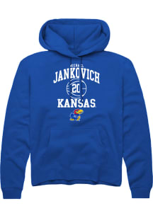 Michael Jankovich  Rally Kansas Jayhawks Mens Blue NIL Sport Icon Long Sleeve Hoodie