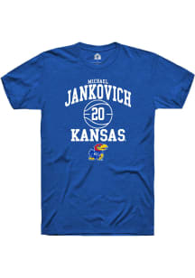 Michael Jankovich  Kansas Jayhawks Blue Rally NIL Sport Icon Short Sleeve T Shirt