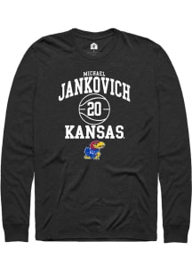 Michael Jankovich  Kansas Jayhawks Black Rally NIL Sport Icon Long Sleeve T Shirt