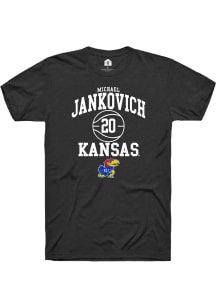 Michael Jankovich  Kansas Jayhawks Black Rally NIL Sport Icon Short Sleeve T Shirt
