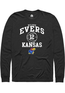 Wilder Evers  Kansas Jayhawks Black Rally NIL Sport Icon Long Sleeve T Shirt