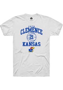 Zach Clemence  Kansas Jayhawks White Rally NIL Sport Icon Short Sleeve T Shirt
