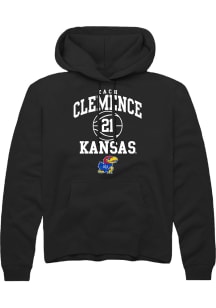 Zach Clemence  Rally Kansas Jayhawks Mens Black NIL Sport Icon Long Sleeve Hoodie