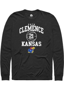 Zach Clemence  Kansas Jayhawks Black Rally NIL Sport Icon Long Sleeve T Shirt