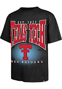 47 Texas Tech Red Raiders Black Hot Corner Foundation Short Sleeve Fashion T Shirt