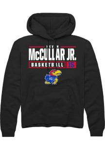 Kevin McCullar Jr  Rally Kansas Jayhawks Mens Black NIL Stacked Box Long Sleeve Hoodie