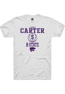 Camryn Carter  K-State Wildcats White Rally NIL Sport Icon Short Sleeve T Shirt