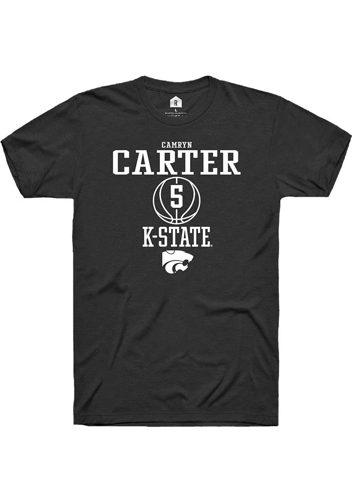 Camryn Carter K-State Wildcats Black Rally NIL Sport Icon Short Sleeve T Shirt