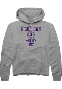David N’Guessan  Rally K-State Wildcats Mens Graphite NIL Sport Icon Long Sleeve Hoodie