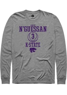 David N’Guessan  K-State Wildcats Graphite Rally NIL Sport Icon Long Sleeve T Shirt
