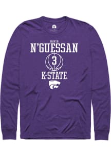 David N’Guessan  K-State Wildcats Purple Rally NIL Sport Icon Long Sleeve T Shirt