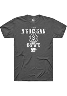 David N’Guessan  K-State Wildcats Dark Grey Rally NIL Sport Icon Short Sleeve T Shirt