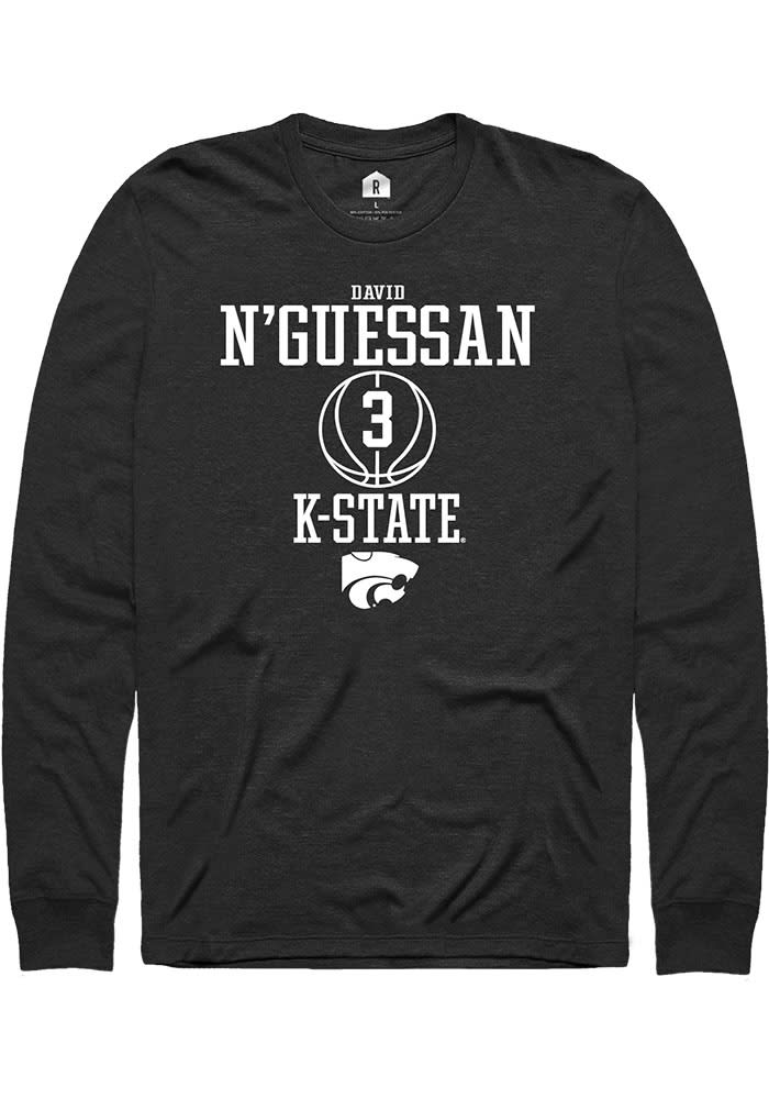 David N’Guessan K-State Wildcats Black Rally NIL Sport Icon Long Sleeve T Shirt
