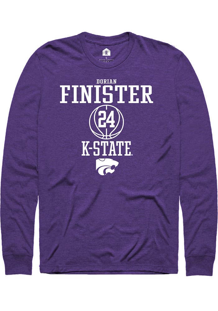 Dorian Finister K-State Wildcats Purple Rally NIL Sport Icon Long Sleeve T Shirt