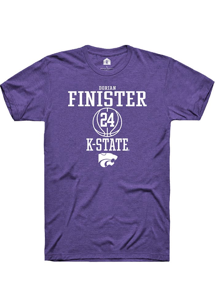 Dorian Finister K-State Wildcats Purple Rally NIL Sport Icon Short Sleeve T Shirt