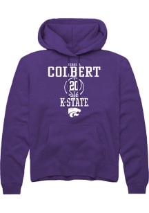 Jerrell Colbert  Rally K-State Wildcats Mens Purple NIL Sport Icon Long Sleeve Hoodie