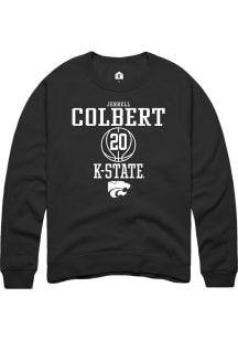 Jerrell Colbert  Rally K-State Wildcats Mens Black NIL Sport Icon Long Sleeve Crew Sweatshirt